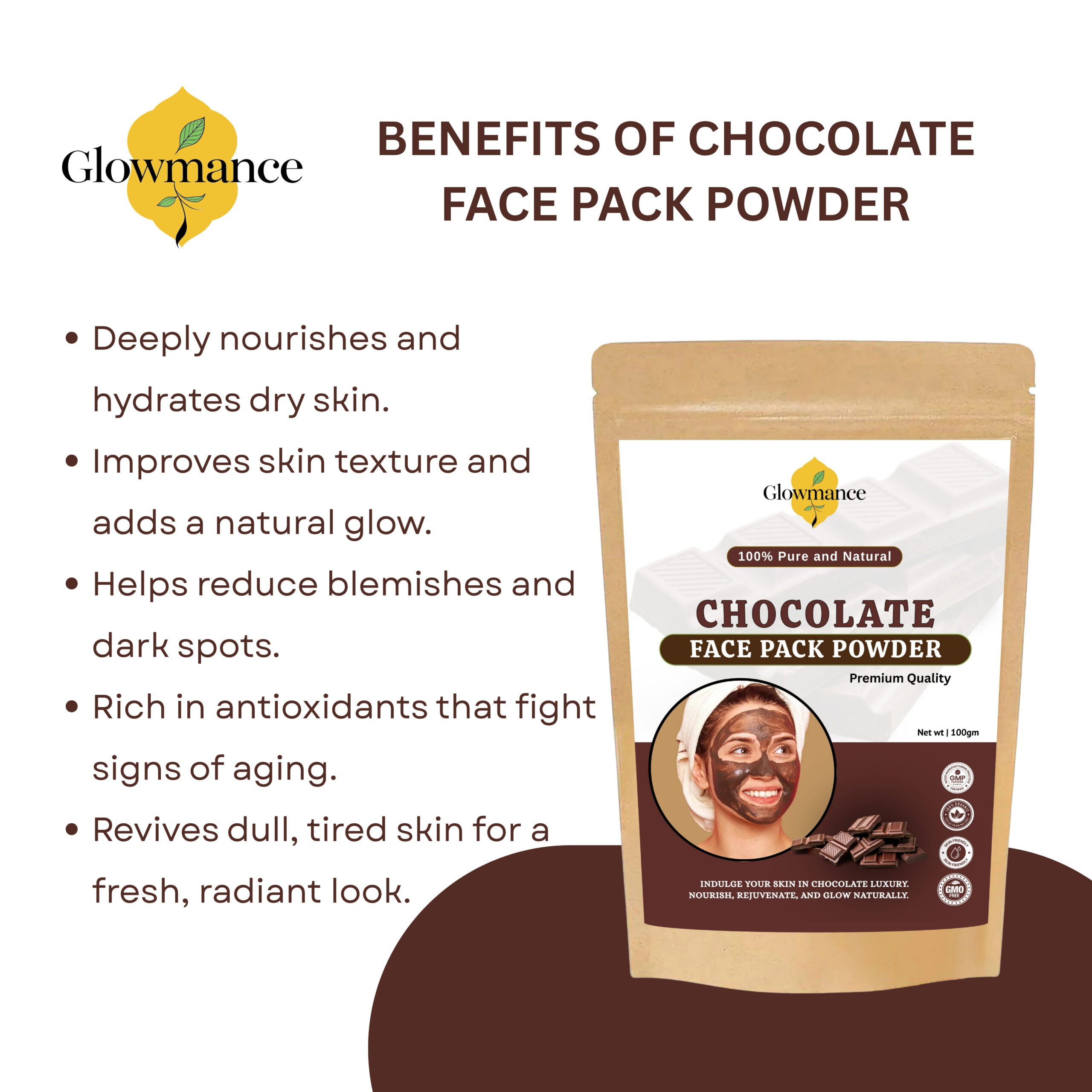 Chocolate Face Pack Powder – 100 gm - Image 2