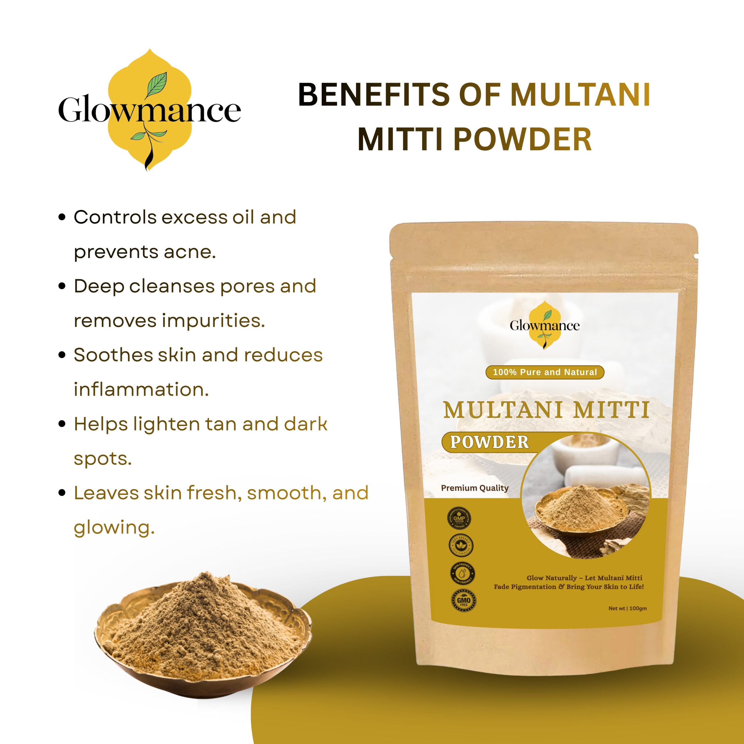 100% Natural Herbal Multani Mitti Powder – 200 gm - Image 2
