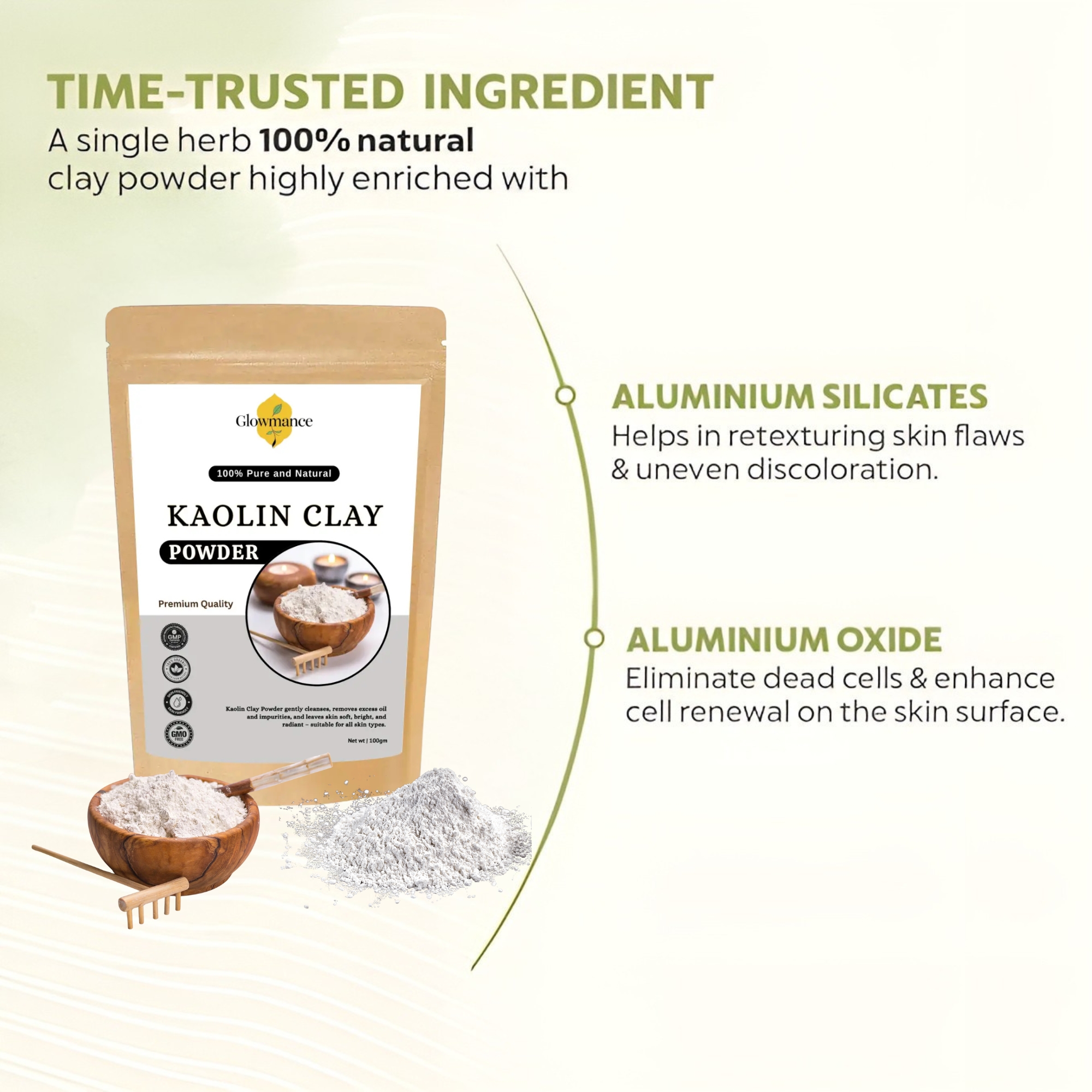 Glowmance Kaolin Clay Powder – 100 g - Image 4
